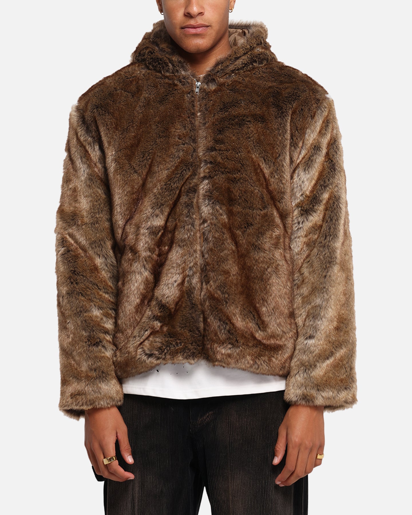 XXIII Into The Wild Fur Jacket Brown | Culture Kings US