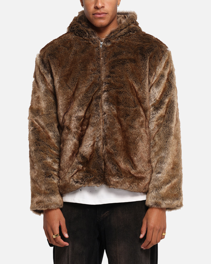 XXIII Into The Wild Fur Jacket Brown | Culture Kings US