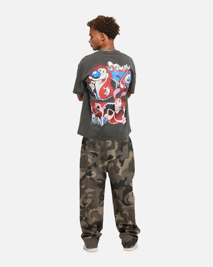American Thrift X Nickelodeon Ren And Stimpy Heavy T-Shirt Black Wash