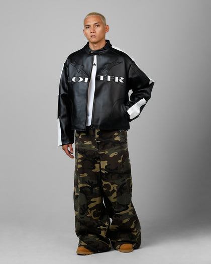 Loiter Engine Vegan Leather Jacket Black