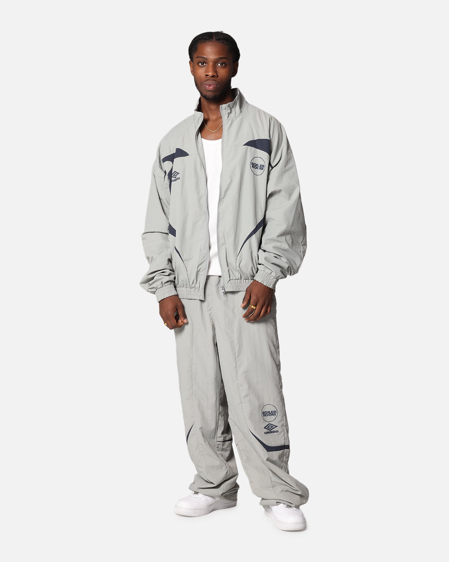 Boiler Room X Umbro Shell Track Jacket Grey | Culture Kings US