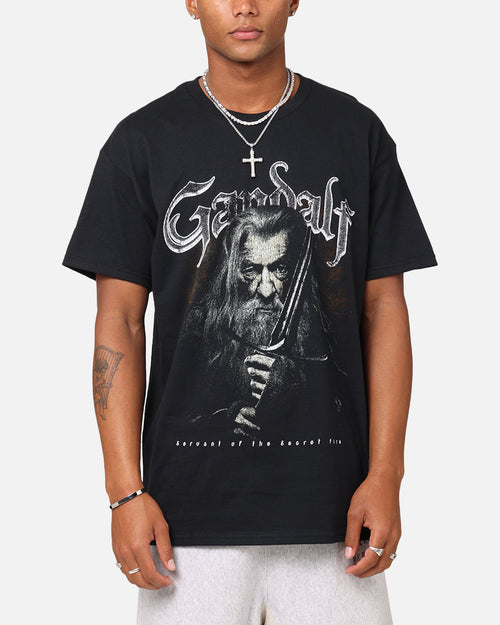 Goat Crew X Lord Of The Rings Gandalf Fire T-Shirt Black