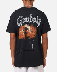 Goat Crew X Lord Of The Rings Gandalf Fire T-Shirt Black