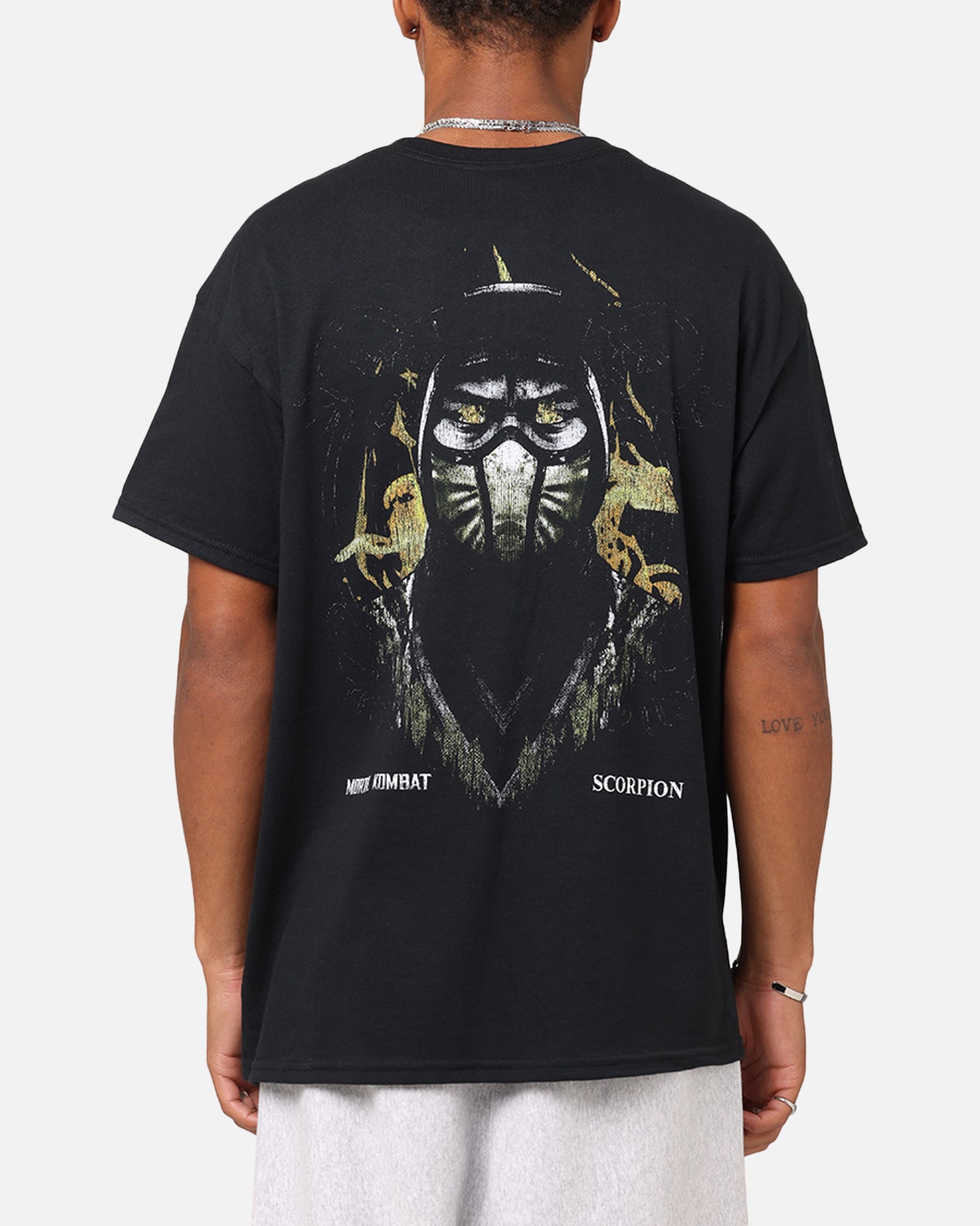 Goat Crew X Mortal Kombat Scorpion Fire T-Shirt Black | Culture