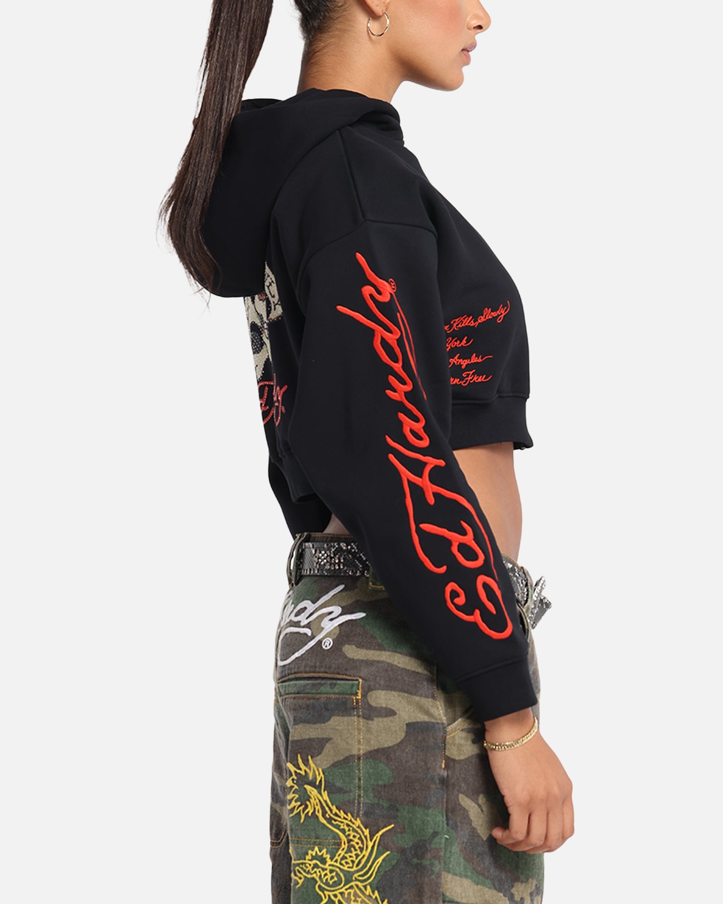Ed Hardy Women's Love Kills Slowly Hoodie Black | Culture Kings US