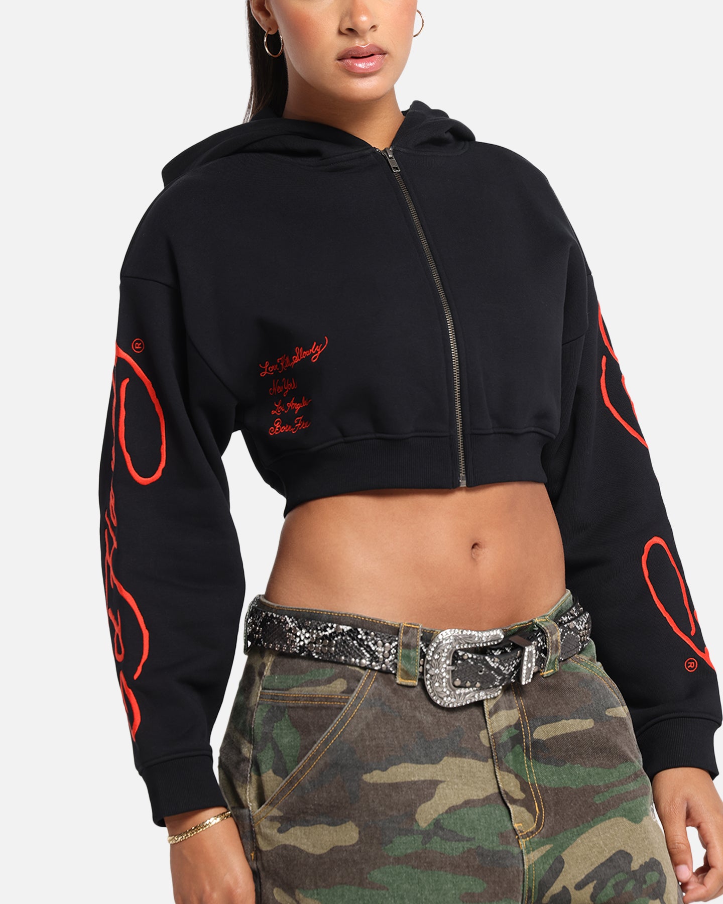 Ed Hardy Women's Love Kills Slowly Hoodie Black | Culture Kings US