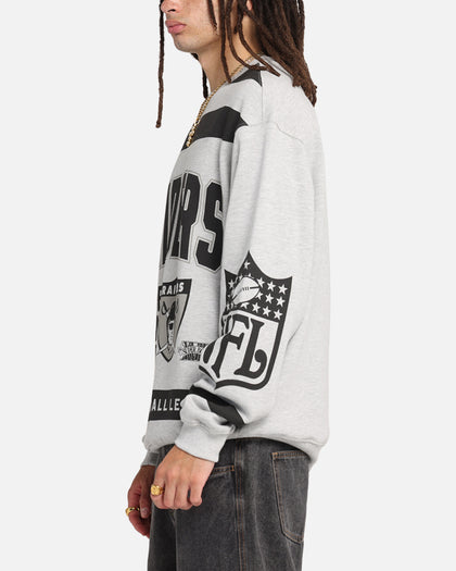 Mitchell & Ness Las Vegas Raiders Letterform Crewneck Grey Marle/Official Team Color