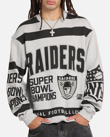 Mitchell & Ness Las Vegas Raiders Letterform Crewneck Grey Marle/Official Team Color