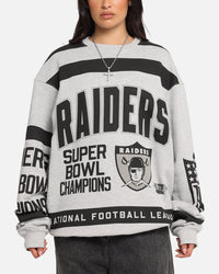 Mitchell & Ness Las Vegas Raiders Letterform Crewneck Grey Marle/Official Team Color