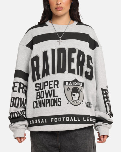 Mitchell & Ness Las Vegas Raiders Letterform Crewneck Grey Marle/Official Team Color