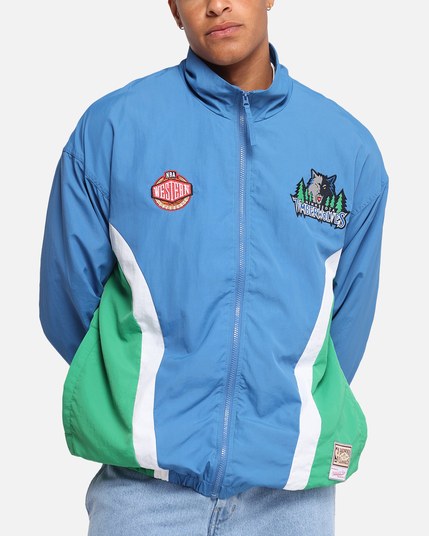Mitchell & Ness Minnesota Timberwolves Nylon Track Jacket Blue