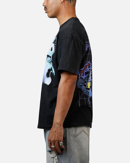 Goat Crew Disney Kingdom Hearts Space Paranoids Heavyweight T-Shirt Black Acidwash