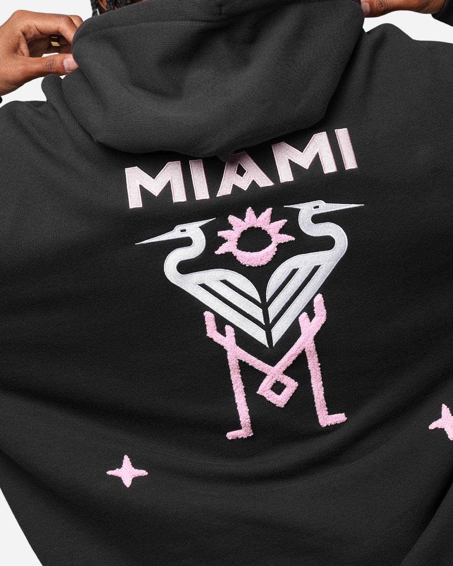 Mitchell & Ness Inter Miami CF Angles Hoodie Faded Black | Culture