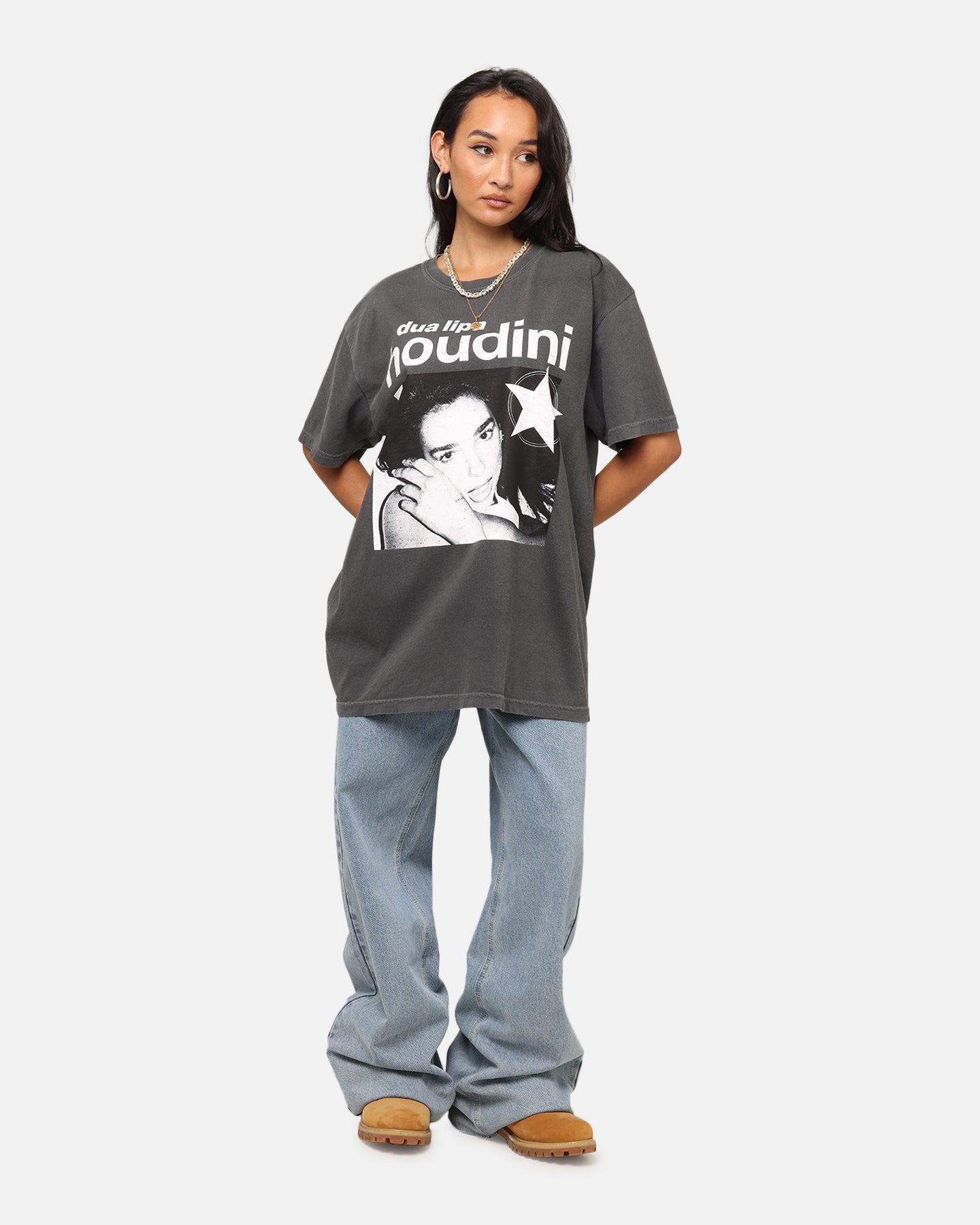 Dua Lipa Houdini T-Shirt Faded Black | Culture Kings US
