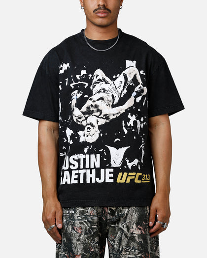 UFC By Culture Kings Justin Gaethje 313 T-Shirt Black Acidwash
