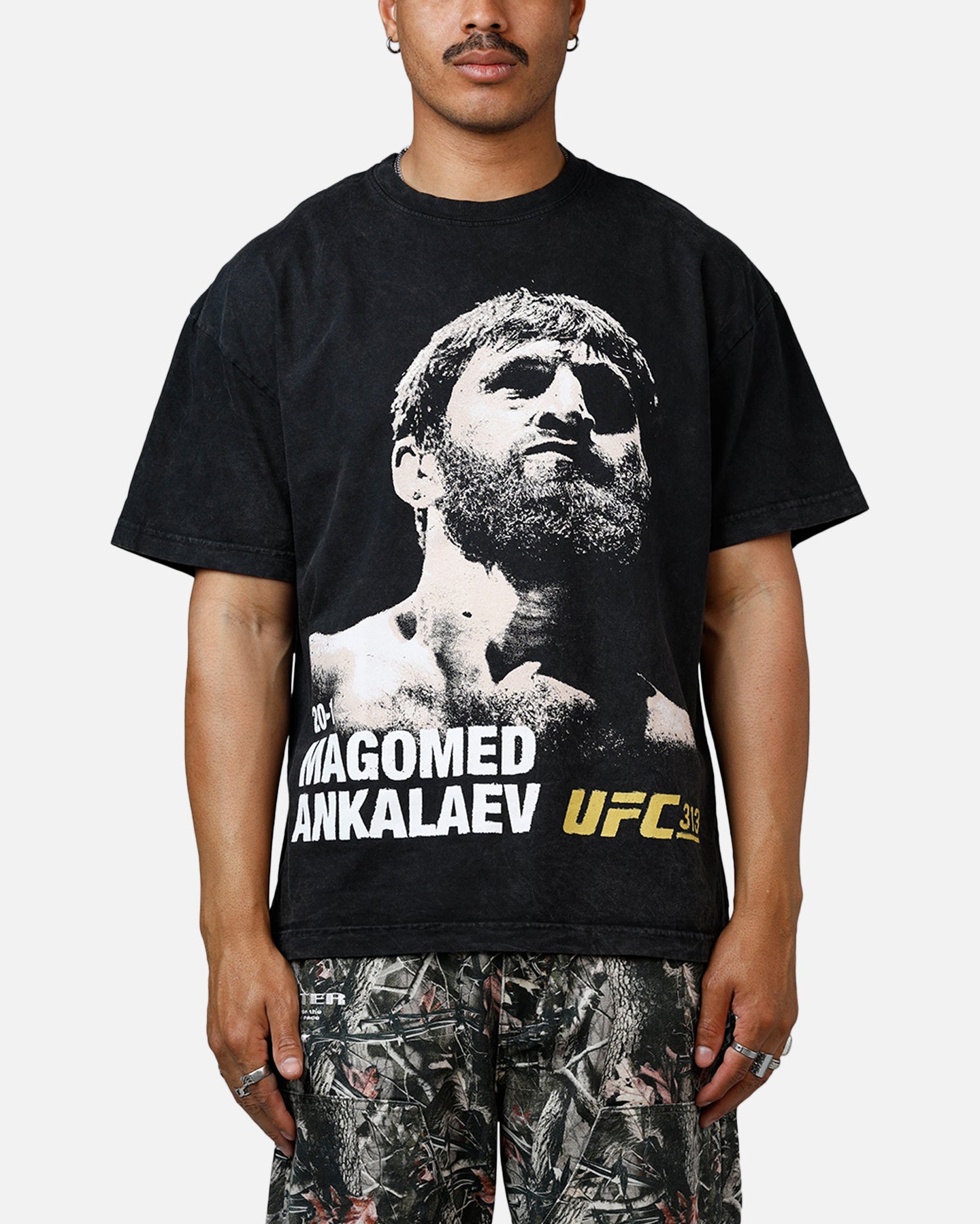 UFC By Culture Kings Magomed Ankalaev 313 T-Shirt Black Acidwash