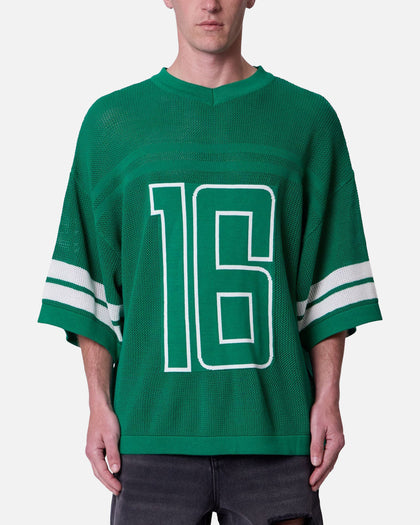 MNML Open Knit Varsity Jersey Kelly Green