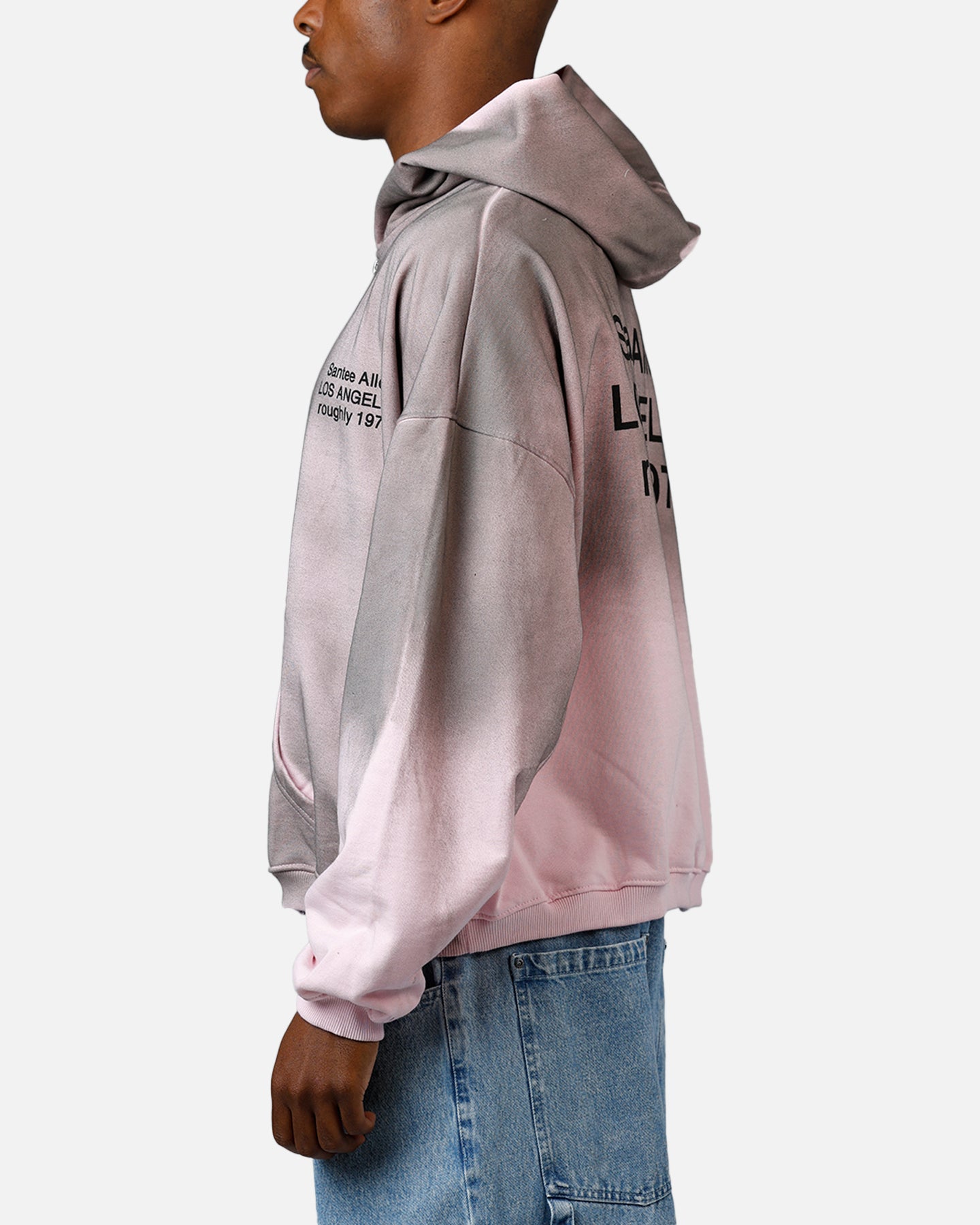 MNML Santee Alley Zip Up Hoodie Pink | Culture Kings US
