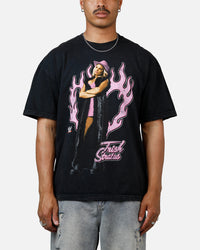Culture Kings X WWE Trish Stratus Wrestlemania XLI Vintage T-Shirt Black Acidwash