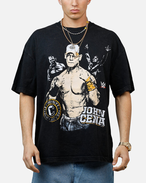 Culture Kings X WWE John Cena Wrestlemania XLI Vintage T-Shirt Black Acidwash
