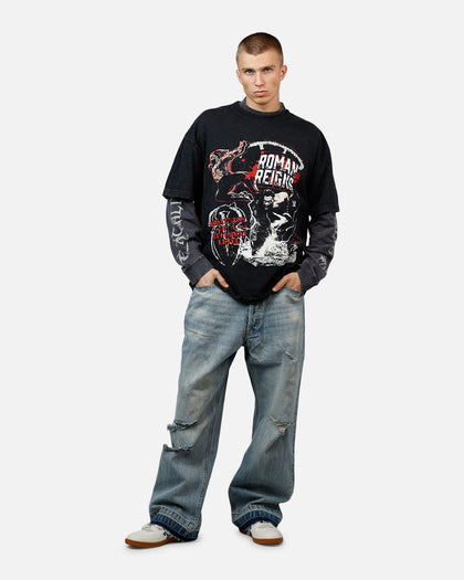 Culture Kings X WWE Roman Reigns Wrestlemania XLI Vintage T-Shirt Black Acidwash