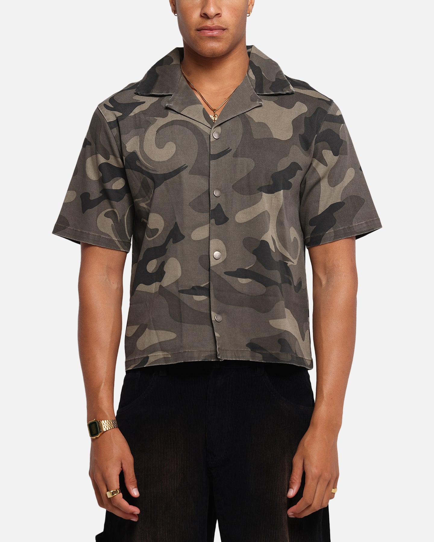 TIGHTBOOTH シャツ　2023AW BRANCH CAMO SHIRT XXIII Washed Camo Button Up Shirt Camo | Culture Kings US