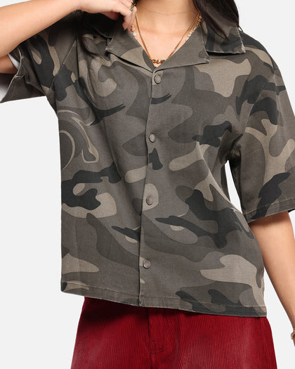 XXIII Washed Camo Button Up Shirt Camo