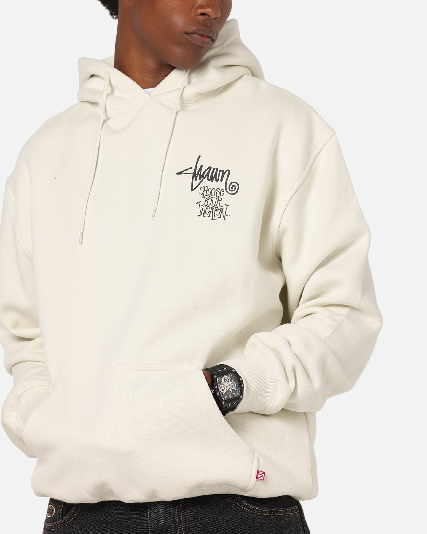 S Double Choose Your Weapon Hoodie Washed White | Culture Kings US
