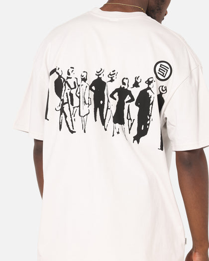 S Double People Stripe T-Shirt Pigment Grey