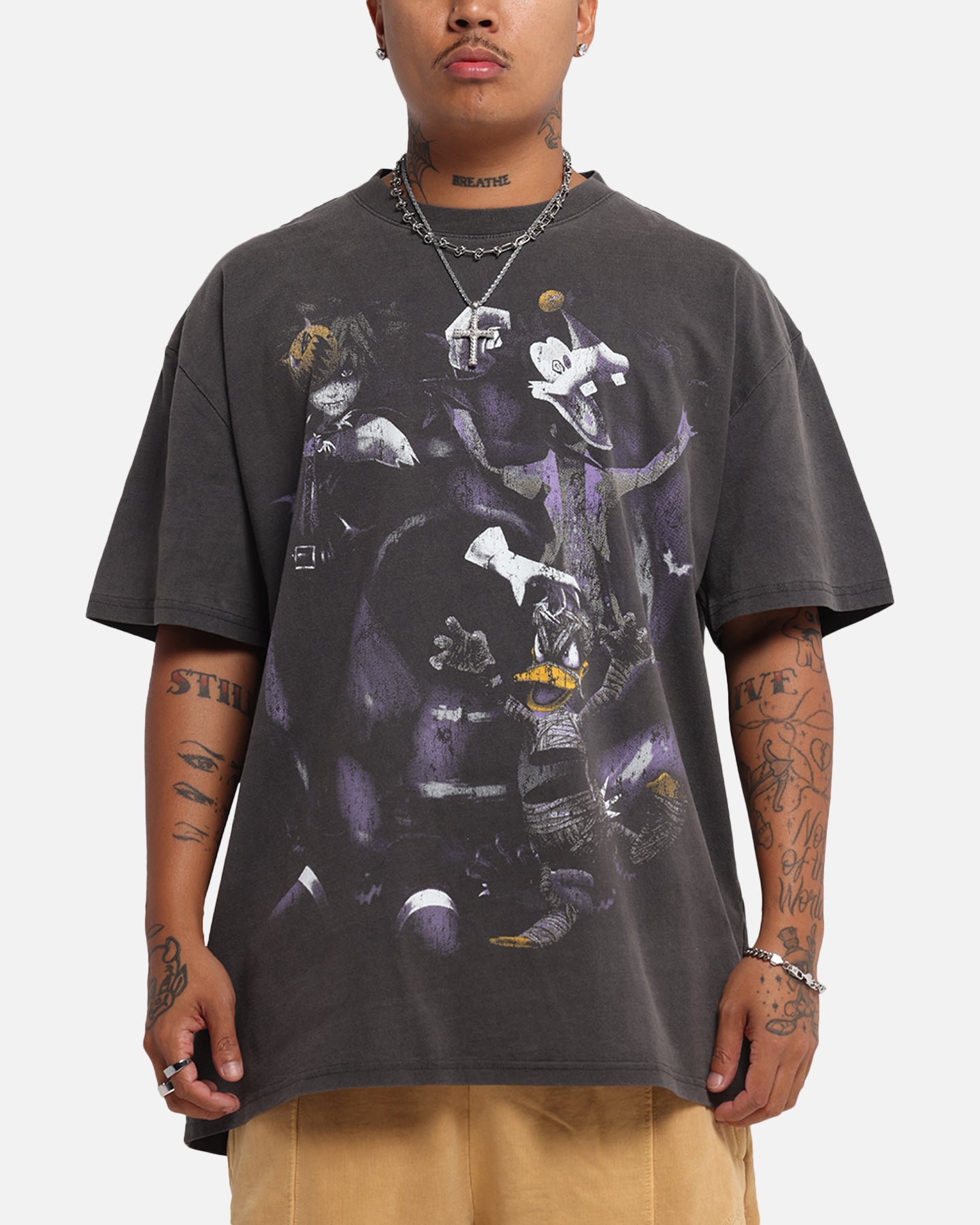 Goat Crew Disney Kingdom Hearts Halloween Town Heavy T-Shirt Black