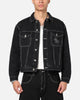 Saint Morta Fray Trucker Denim Jacket Contrast Black
