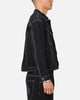 Saint Morta Fray Trucker Denim Jacket Contrast Black