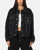 Saint Morta Fray Trucker Denim Jacket Contrast Black