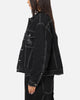 Saint Morta Fray Trucker Denim Jacket Contrast Black