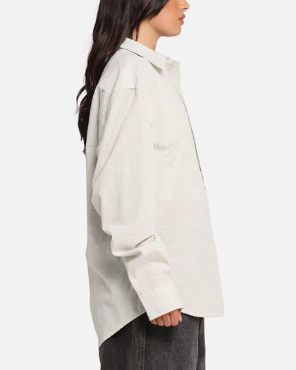 X-Large Oxford Script Button Up Shirt Olive