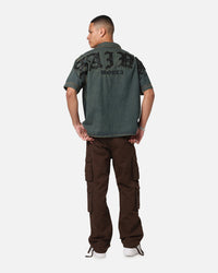 Saint Morta Gothic Noir Button Up Shirt Light Blue