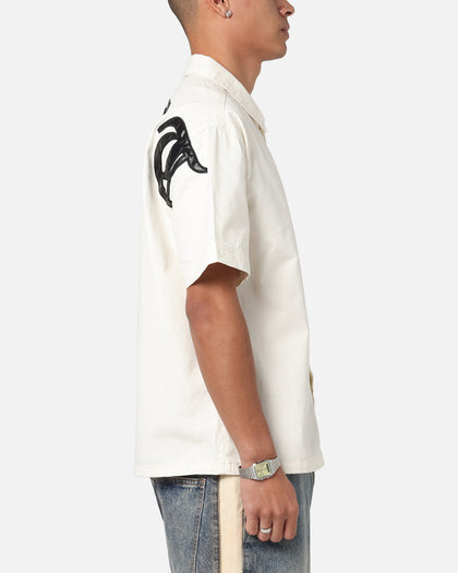 Saint Morta Gothic Noir Button Up Shirt White/Black