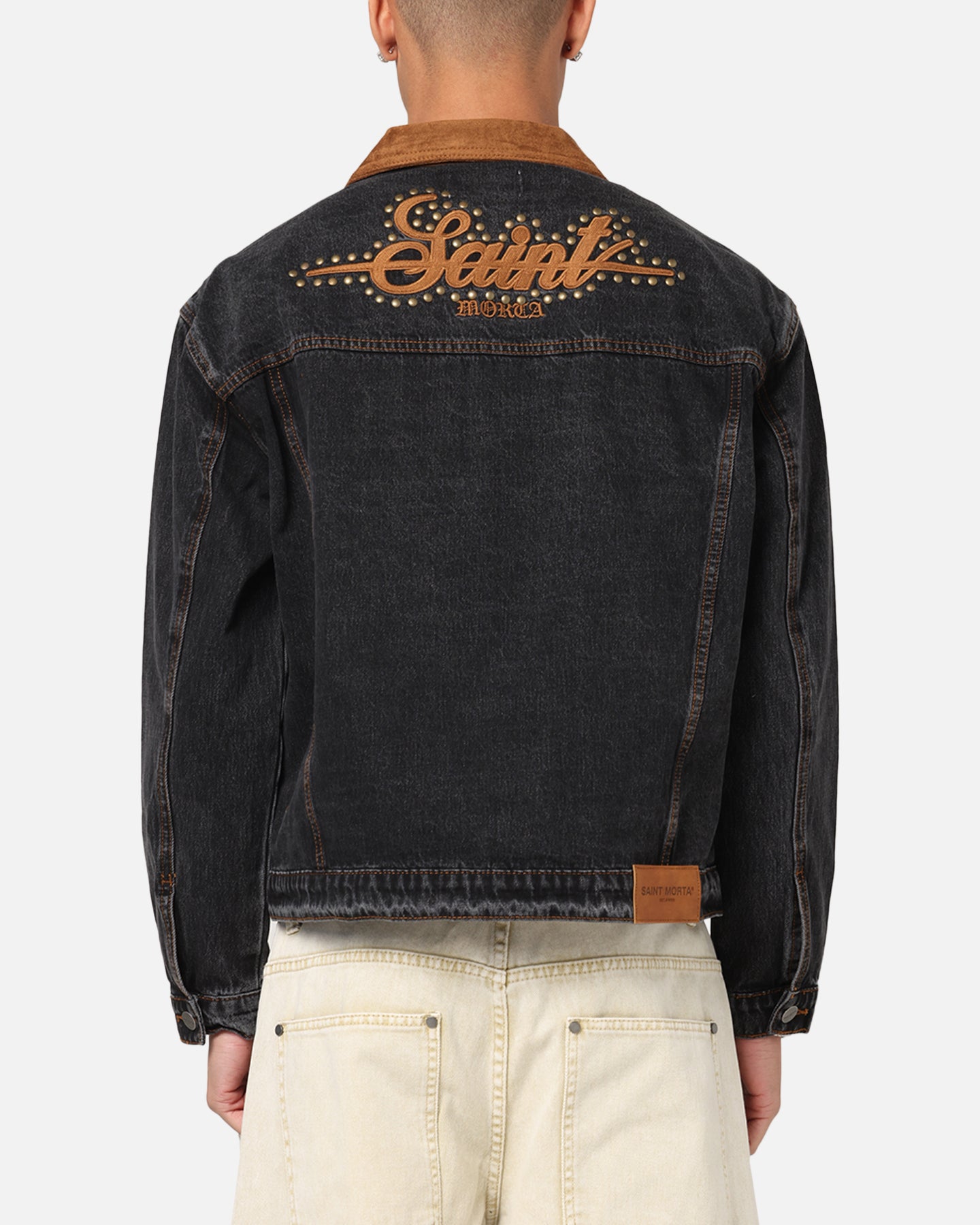 Saint Morta Rodeo Drive Denim Jacket Black Shadow | Culture Kings US