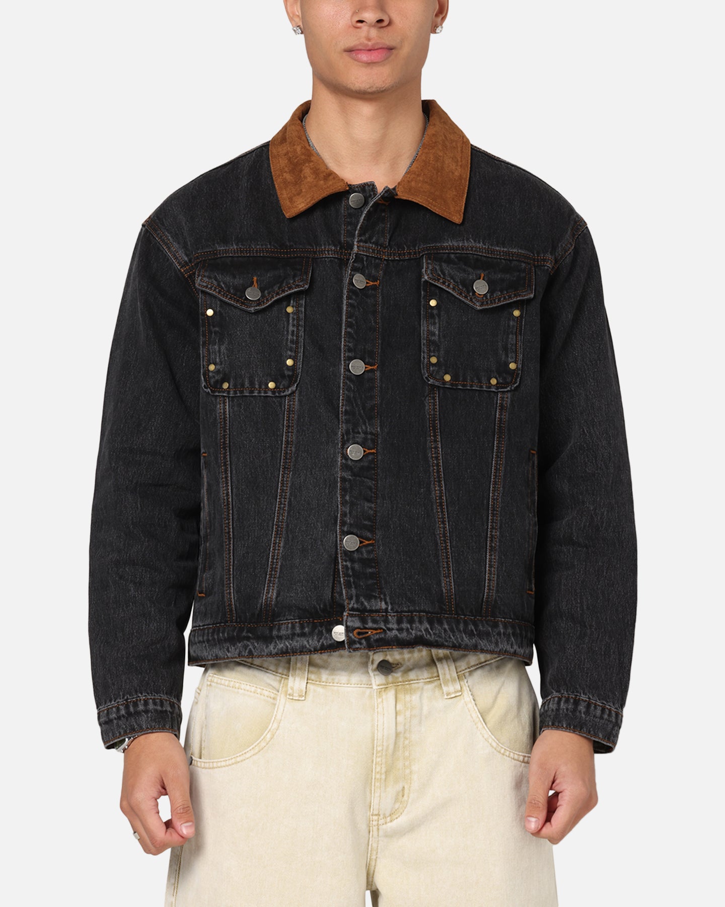 Saint Morta Rodeo Drive Denim Jacket Black Shadow | Culture Kings US