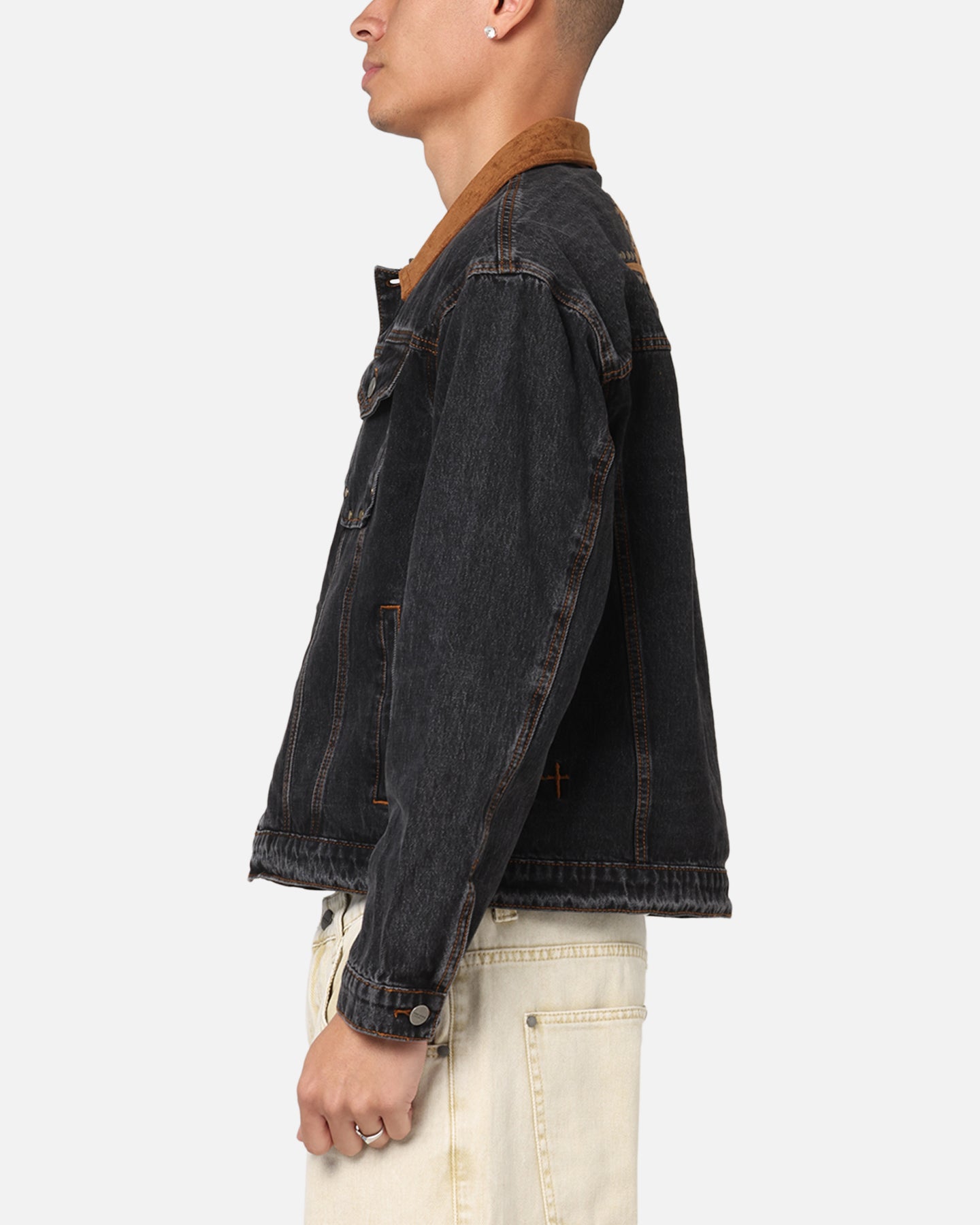 Saint Morta Rodeo Drive Denim Jacket Black Shadow | Culture Kings US