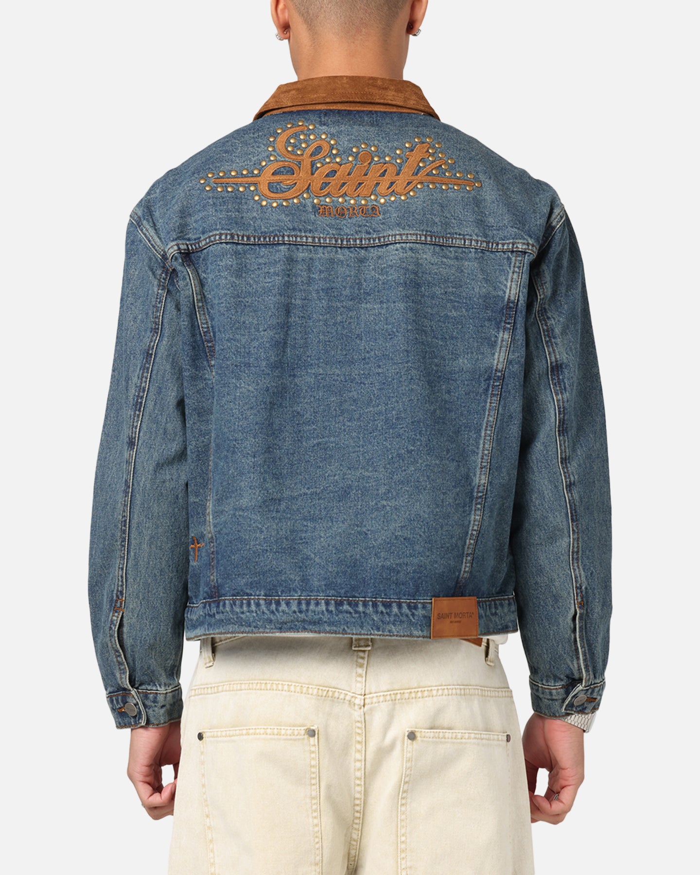 Saint Morta Rodeo Drive Denim Jacket Dirty Blue | Culture Kings US