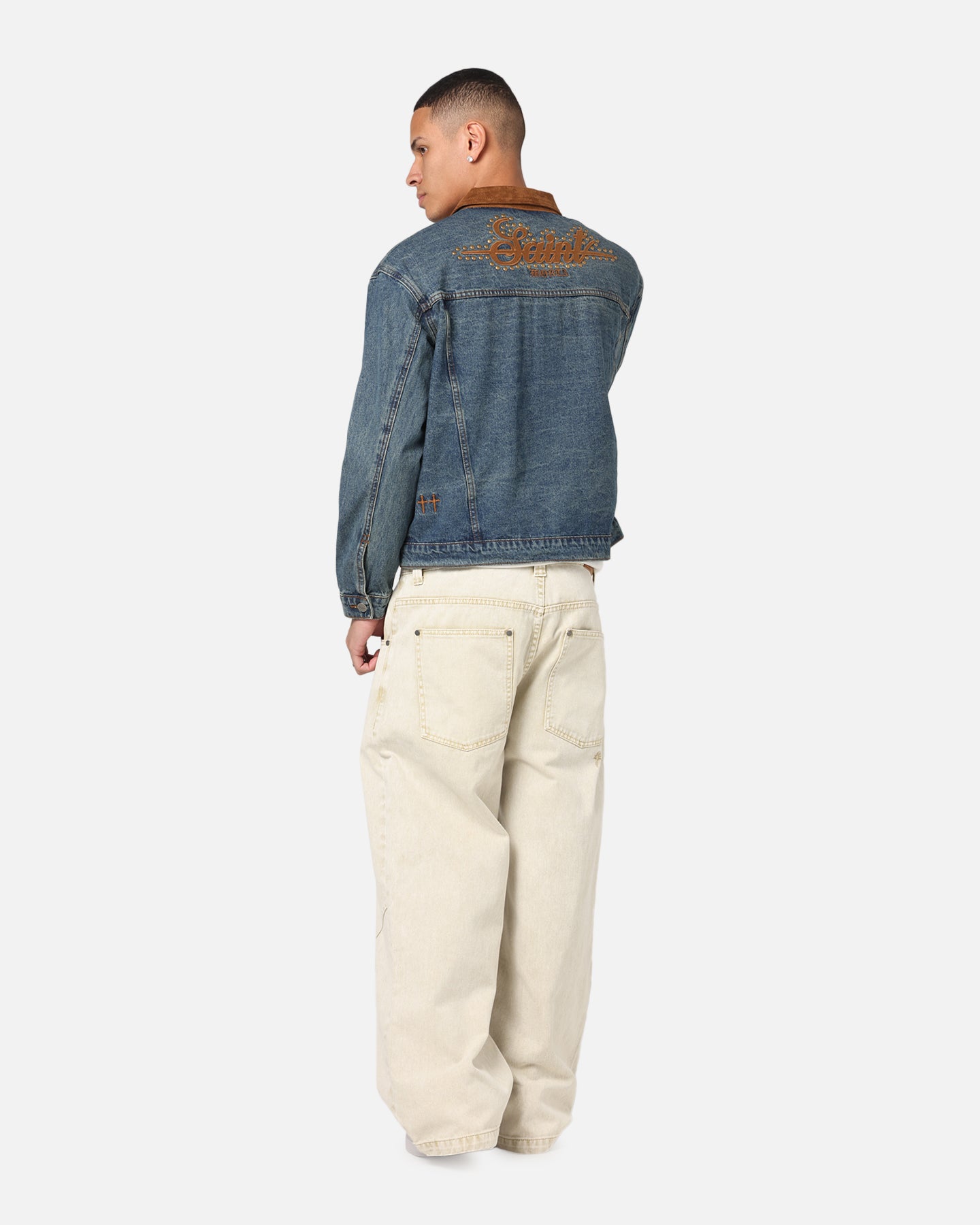 Saint Morta Rodeo Drive Denim Jacket Dirty Blue | Culture Kings US