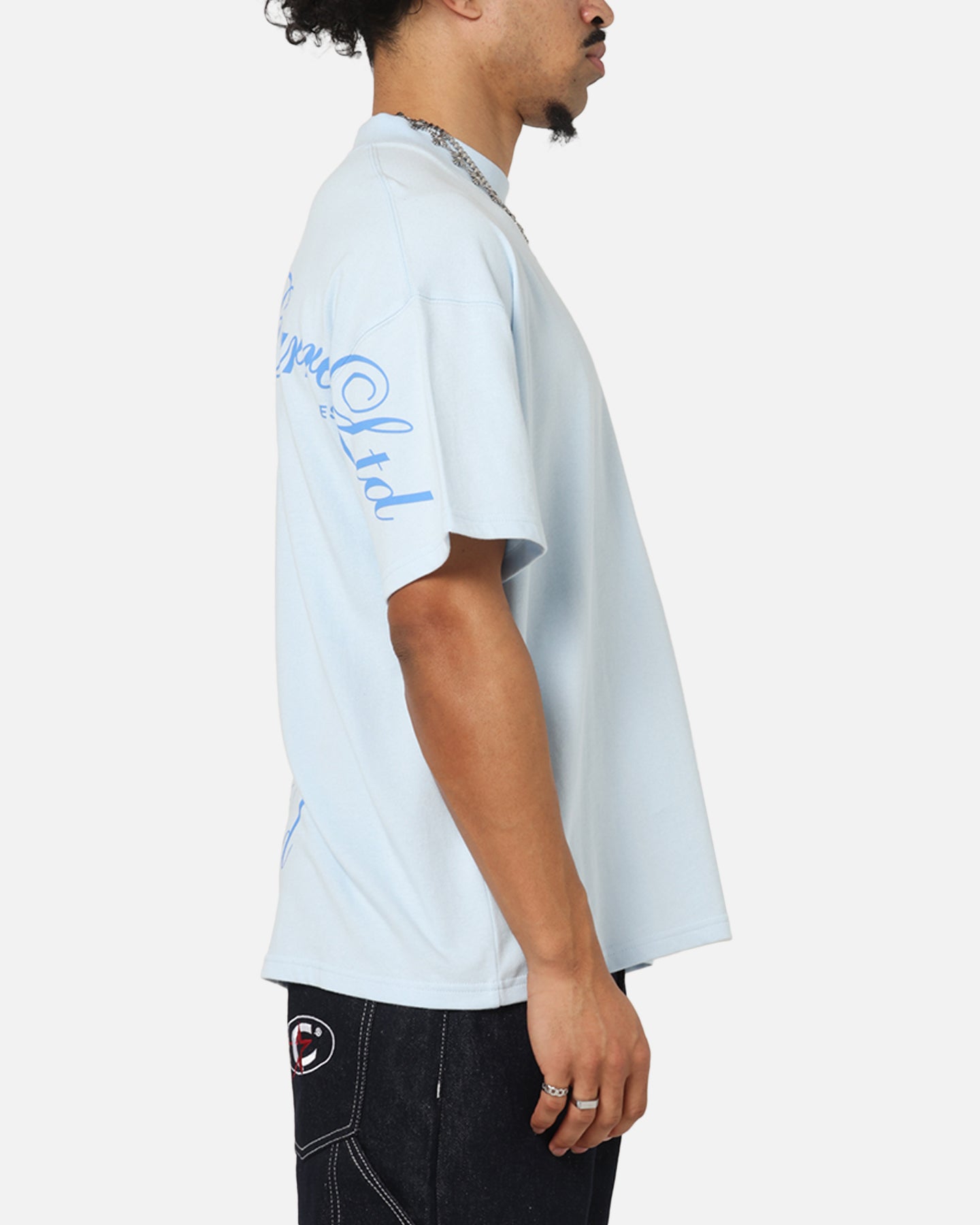 Carre Side Script Oversized T-Shirt Baby Blue | Culture Kings US