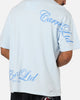 Carre Side Script Oversized T-Shirt Baby Blue
