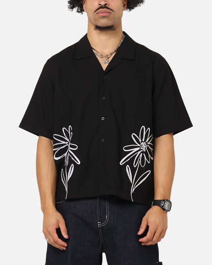 Carre Hand Picked Button Up Shirt Black