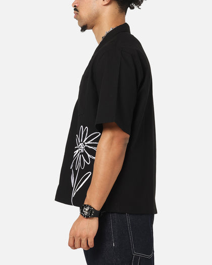 Carre Hand Picked Button Up Shirt Black