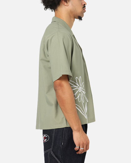 Carre Hand Picked Button Up Shirt Green