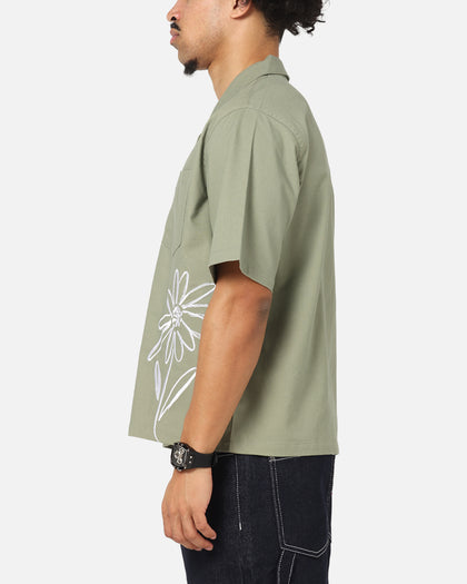 Carre Hand Picked Button Up Shirt Green