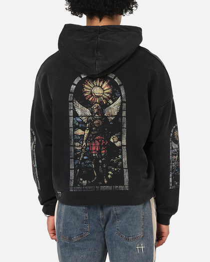 Saint Morta Kingdomcome Boxy Zip Hoodie Black