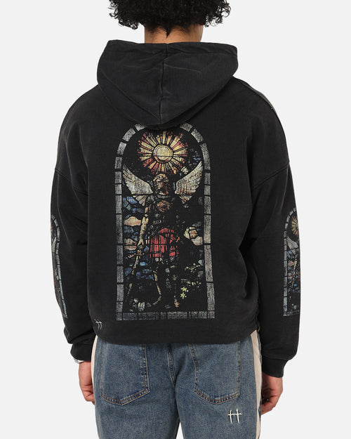 Saint Morta Kingdomcome Boxy Zip Hoodie Black